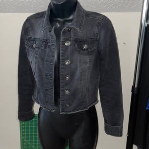Crop jean jacket